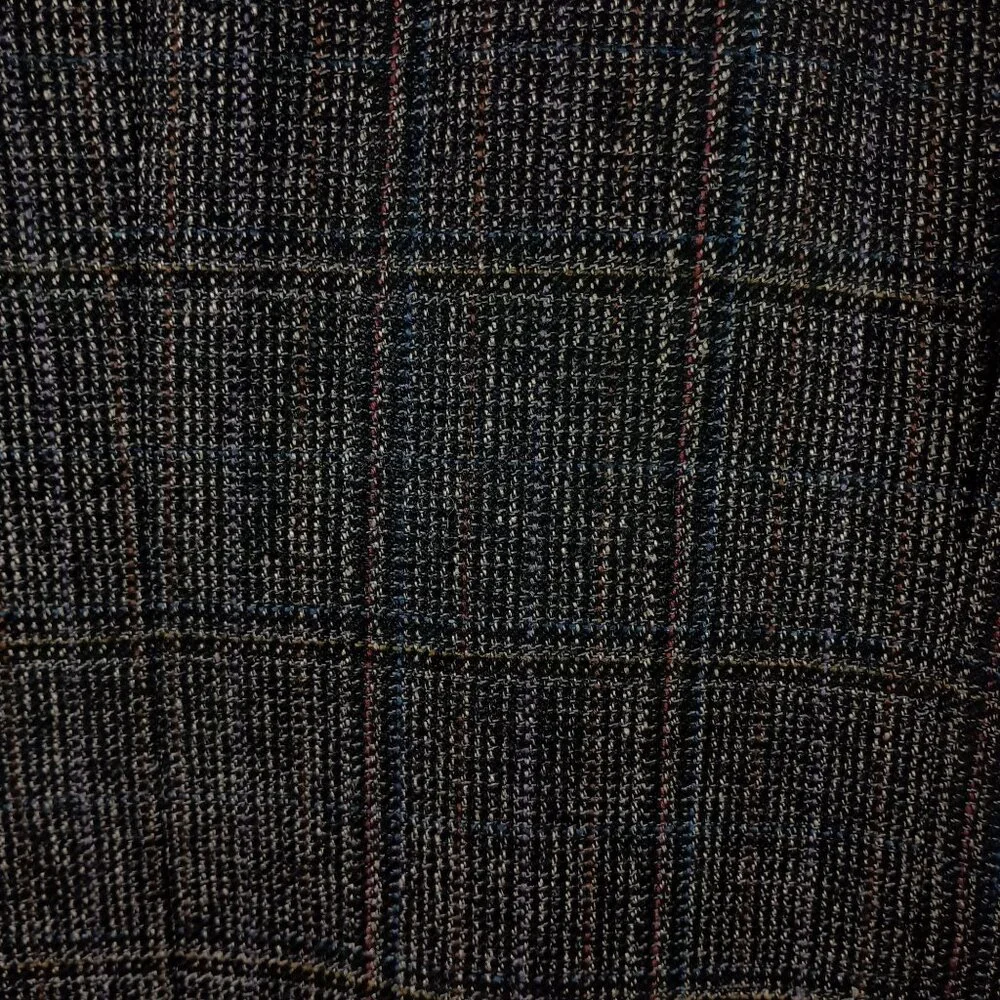 Vintage Christian Dior Monsieur Blazer Glen Plaid 42L Gray Old Money Luxury